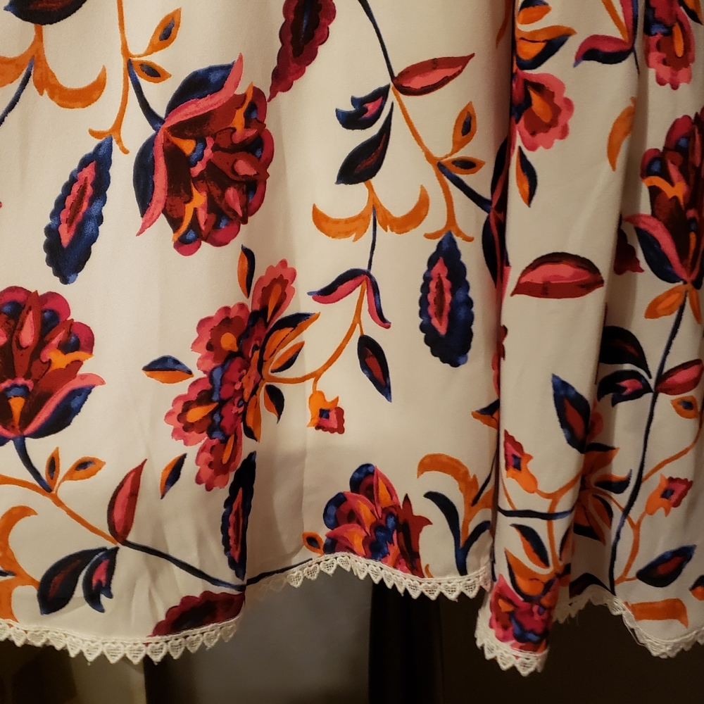 🌵Express Floral Keyhole Neck Skater Dress🌵1 I - Picture 3 of 4